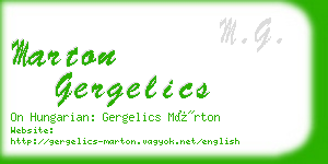 marton gergelics business card